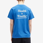 Sporty & Rich Men's Health is Wealth T-Shirt in Imperial Blue/White