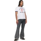 COÛT DE LA LIBERTÉ White Weston SM 'Red Devils' Crew Ringer T-shirt