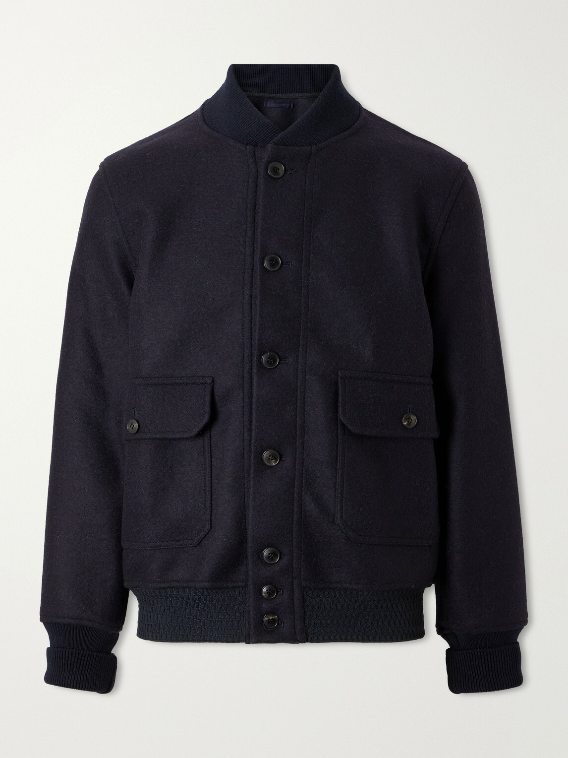 Fortela - Cruiser Wool Bomber Jacket - Blue