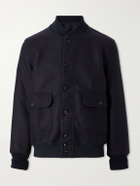 Fortela - Cruiser Wool Bomber Jacket - Blue