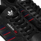 Adidas Men's Continental 80 Stripes Sneakers in Core Black/Collegiate Navy/Vivid Red