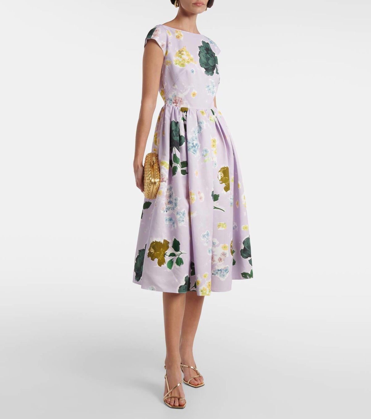 ■ERDEM(アーデム) Floral cotton-blend ミディドレス Erdem Floral cotton-blend faille midi dress Erdem