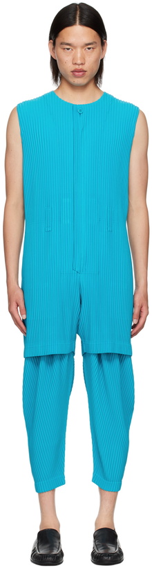 Photo: HOMME PLISSÉ ISSEY MIYAKE Blue Colorful Pleats Jumpsuit