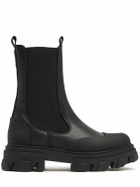 GANNI 50mm Mid Leather Chelsea Combat Boots