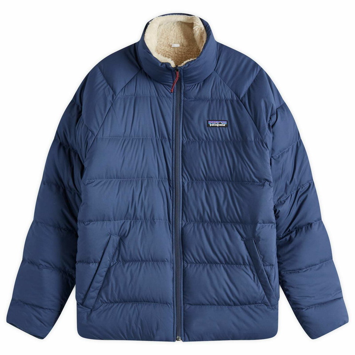 Photo: Patagonia Men's Reversible Silent Down Jacket in New Navy