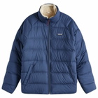 Patagonia Men's Reversible Silent Down Jacket in New Navy