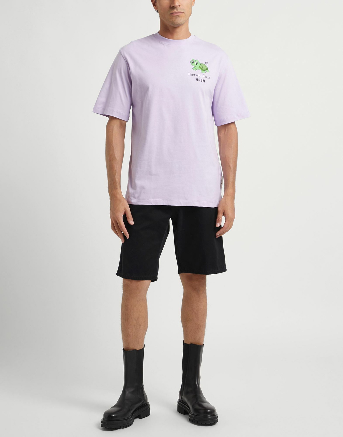 Msgm Mens T-shirt Lilac