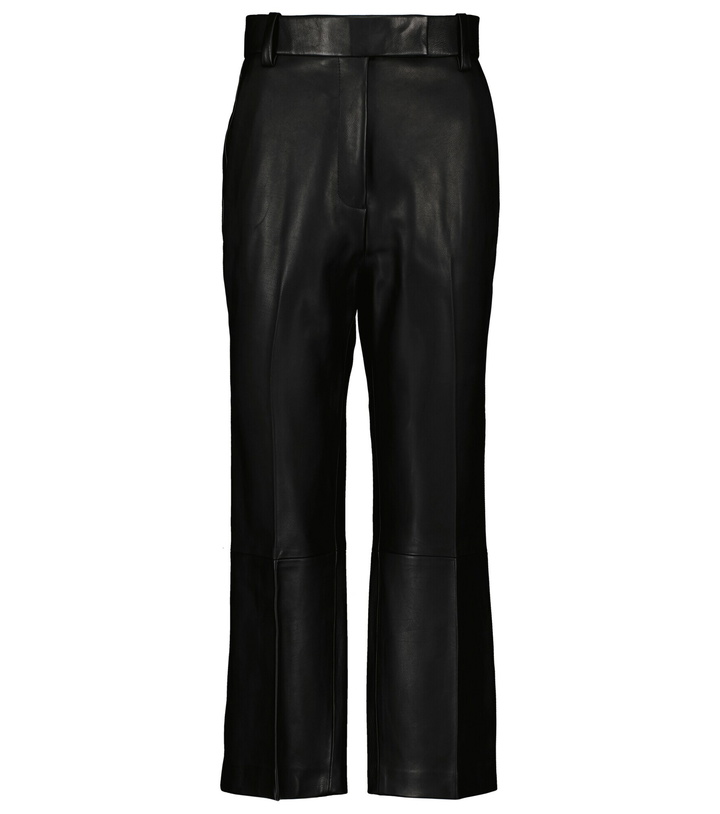 Photo: Khaite - Melie leather cropped pants