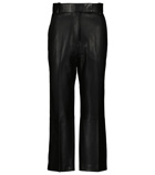 Khaite - Melie leather cropped pants