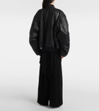 Balenciaga Leather bomber jacket