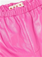 Marni - Striped Leather Track Pants - Pink