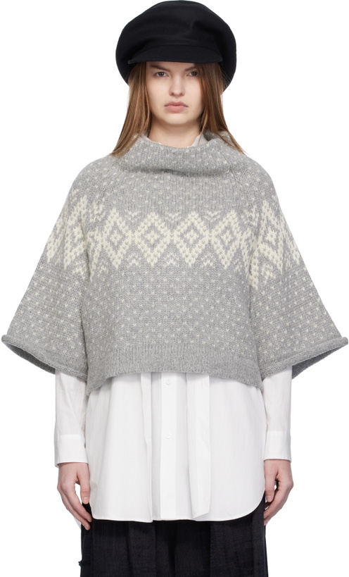 Photo: Y's Gray Raglan Sleeve Sweater