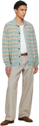 WOOYOUNGMI Blue Striped Cardigan