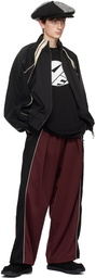 ADER error Burgundy Paneled Trousers