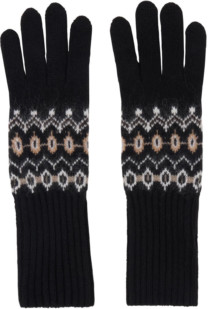 KHAITE Black 'The Vail' Gloves