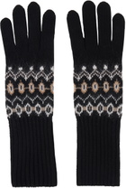 KHAITE Black 'The Vail' Gloves