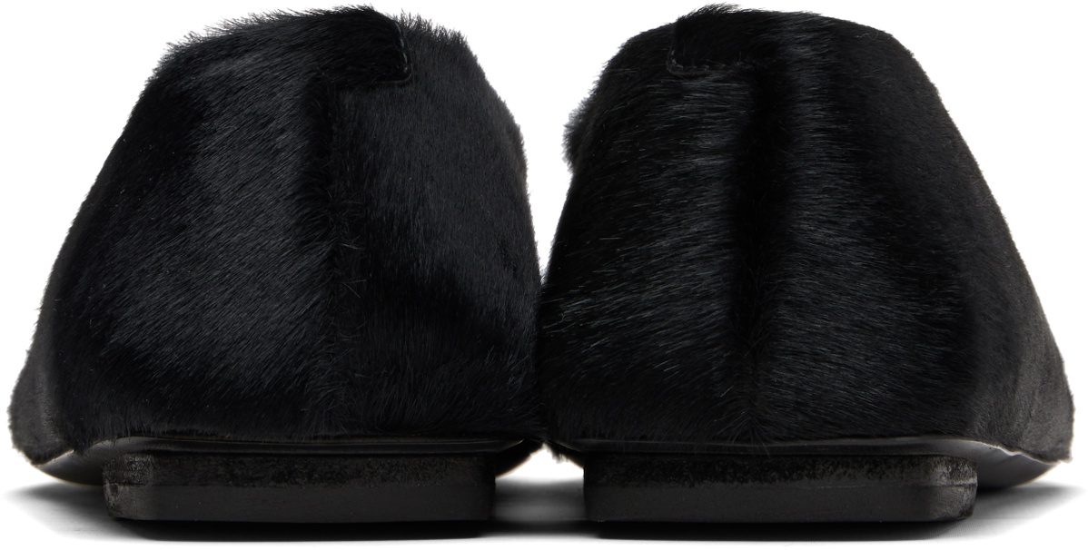 Marsèll Black Ago Short Hair Ballerina Flats