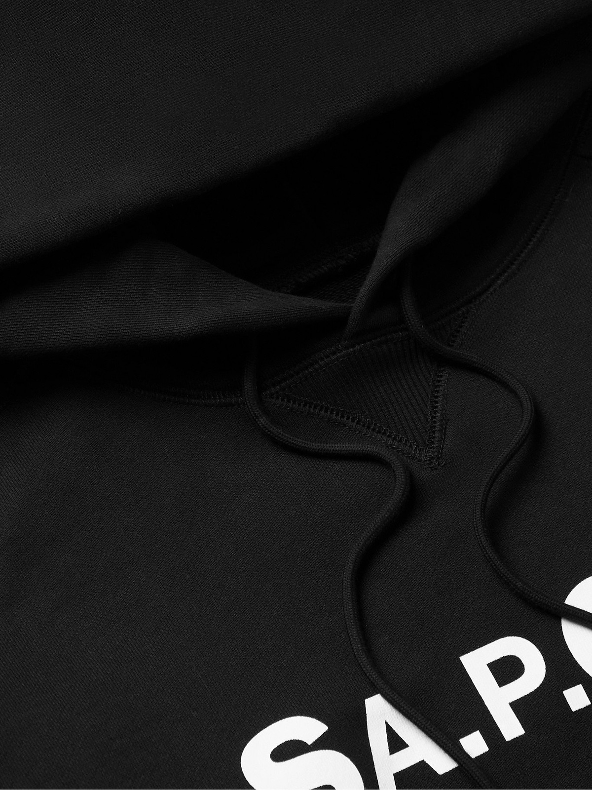 A.P.C. - Sacai Taiyo Zip-Detailed Logo-Print Loopback Cotton  