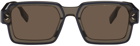 MCQ Brown Square Sunglasses