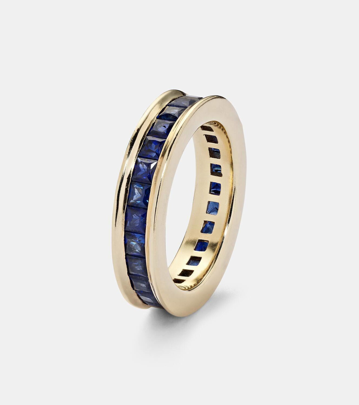 Octavia Elizabeth Ivy Eternity 18kt gold ring with sapphire
