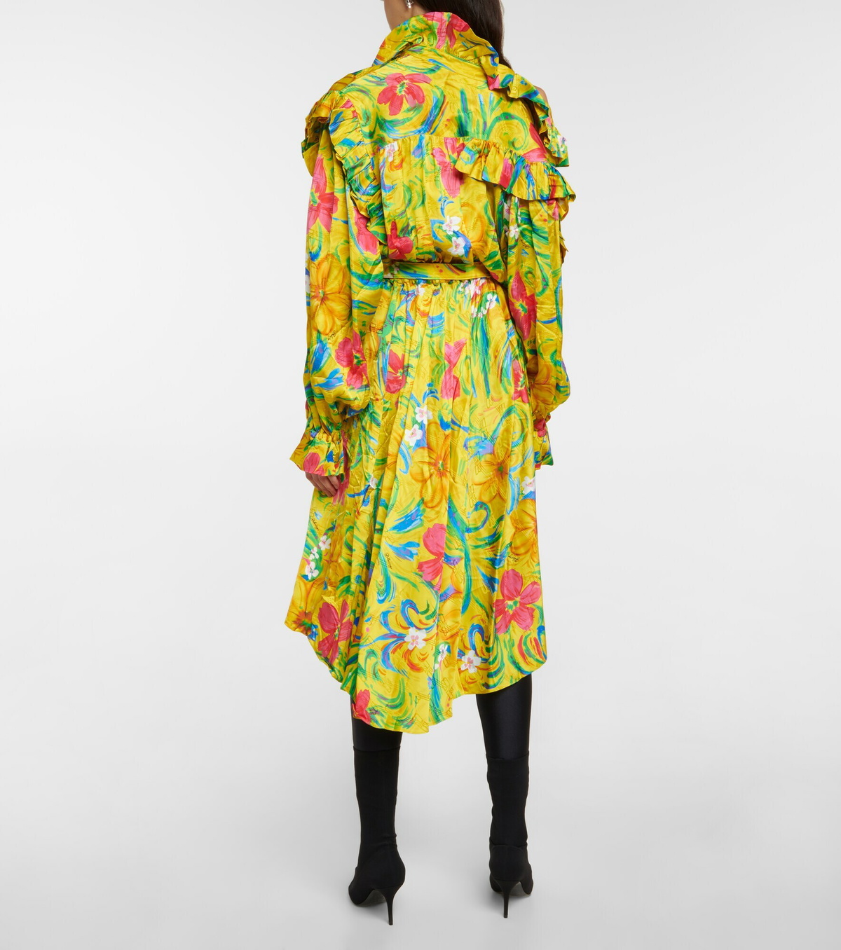 Balenciaga - Floral jacquard midi dress Balenciaga