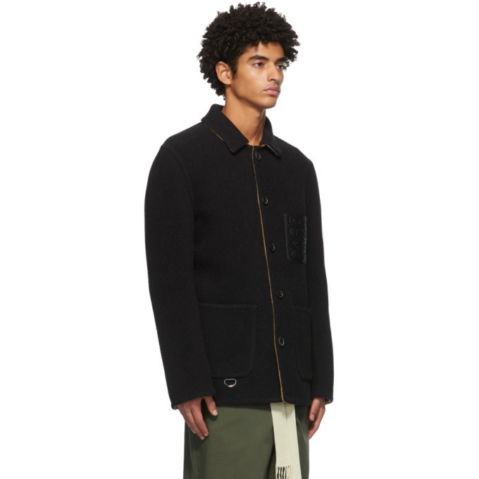 Loewe Black Wool Workwear Jacket Loewe