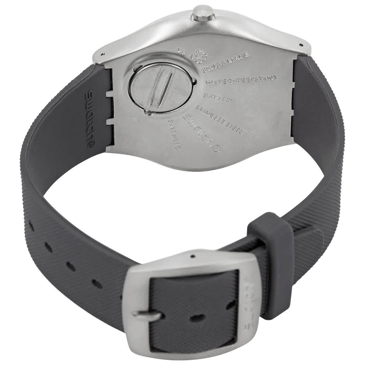 Swatch Night Trick Quartz Grey Dial Mens Watch SS07S110