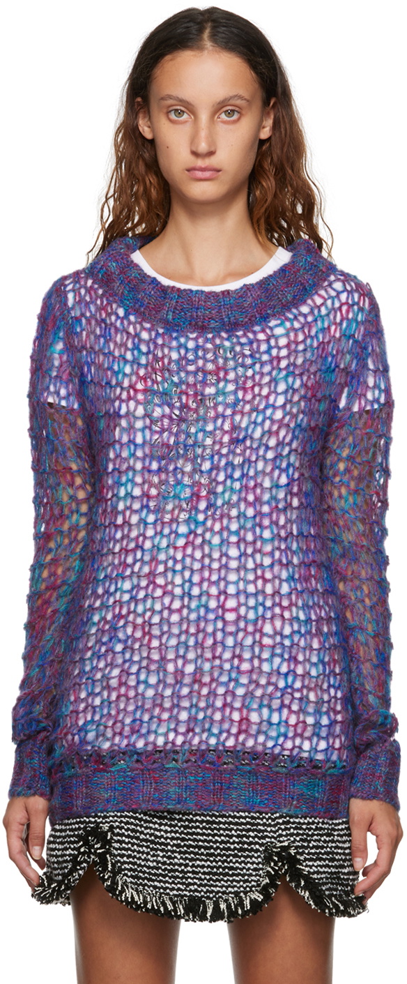 Anna Sui Multicolor Boatneck Sweater