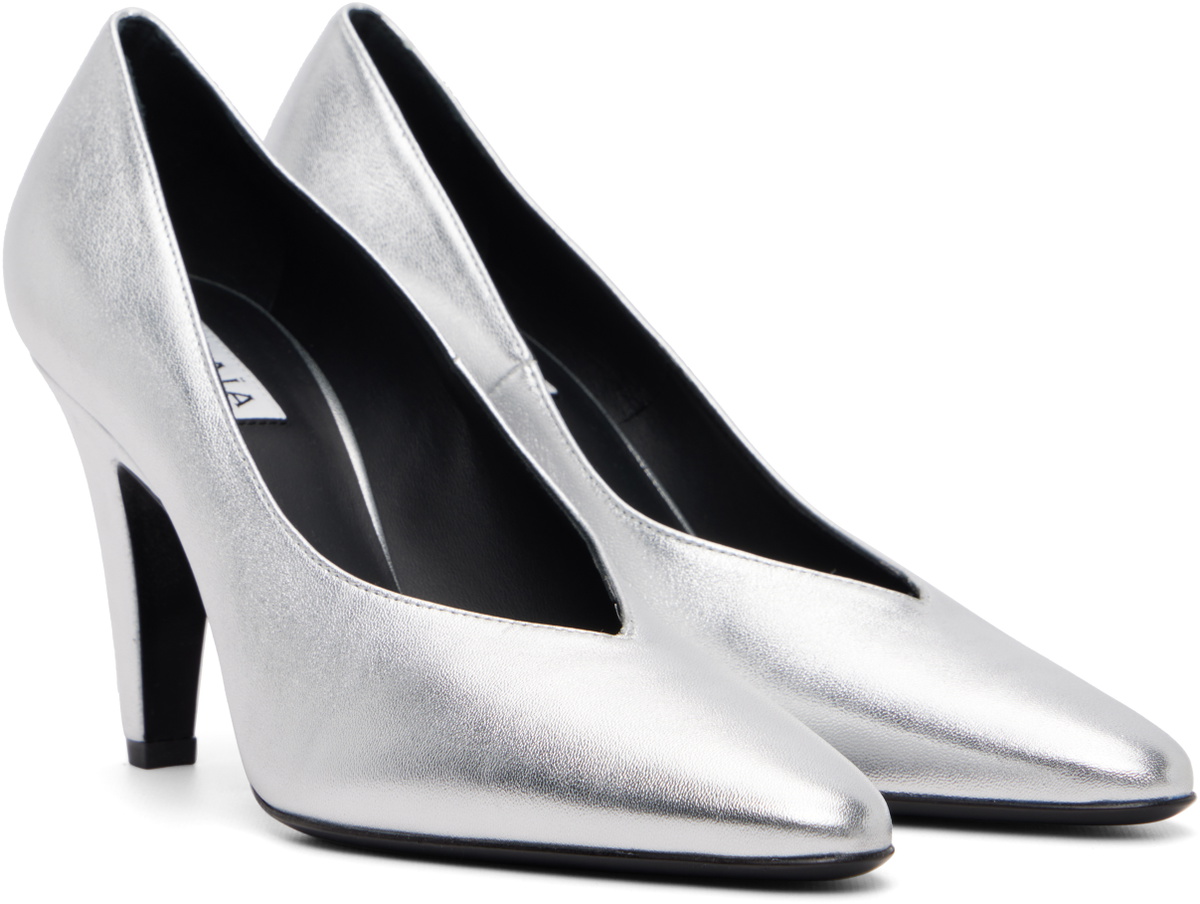 ALAÏA Silver Cone Heels
