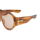 Bottega Veneta Eyewear Bottega Veneta BV1345S Sunglasses in Havana/Brown 