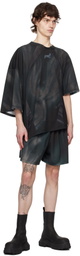 Gerrit Jacob Khaki & Black Paneled Jersey Shorts