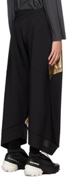 132 5. ISSEY MIYAKE Black Triangle Foil Trousers