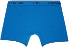 Calvin Klein Underwear Three-Pack Blue Boxer Briefs