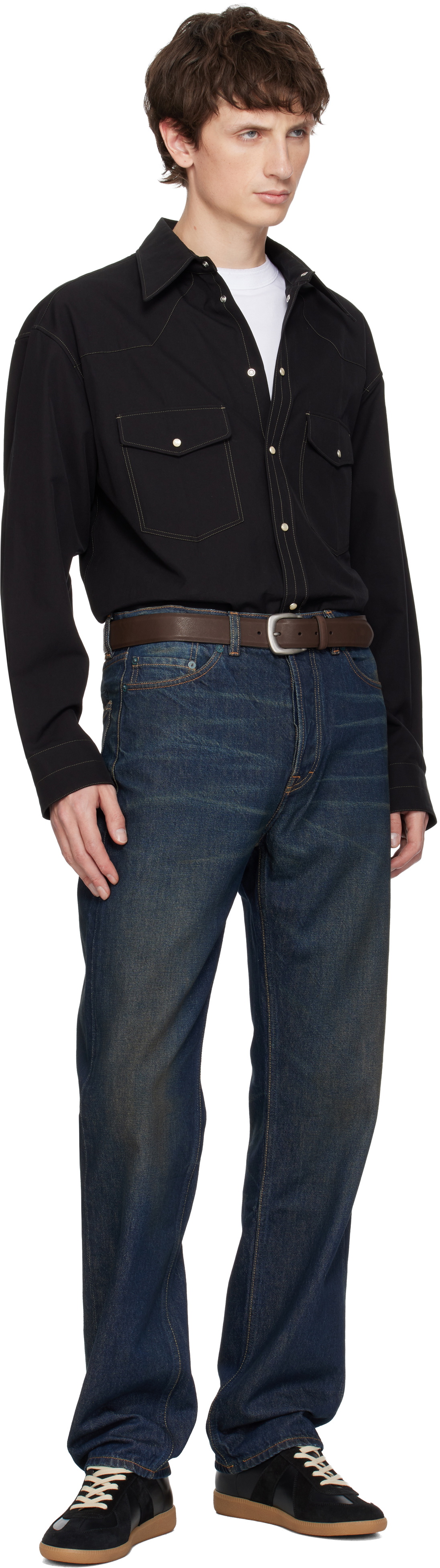 Maison Margiela Brown Pin-Buckle Belt
