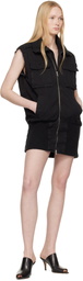 MM6 Maison Margiela Black Light Canvas Vest