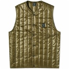 South2 West8 Men's Quilted Nylon Ripstop Vest in Olive