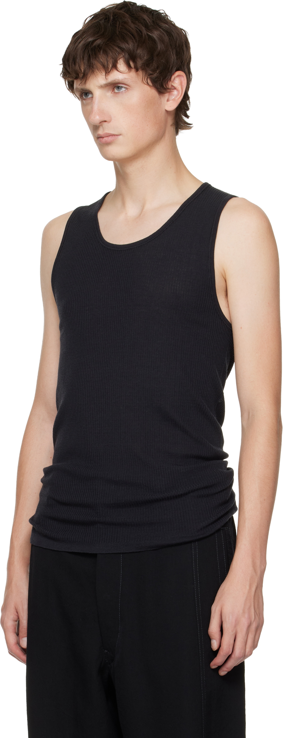 LEMAIRE Black Debardeur Tank Top