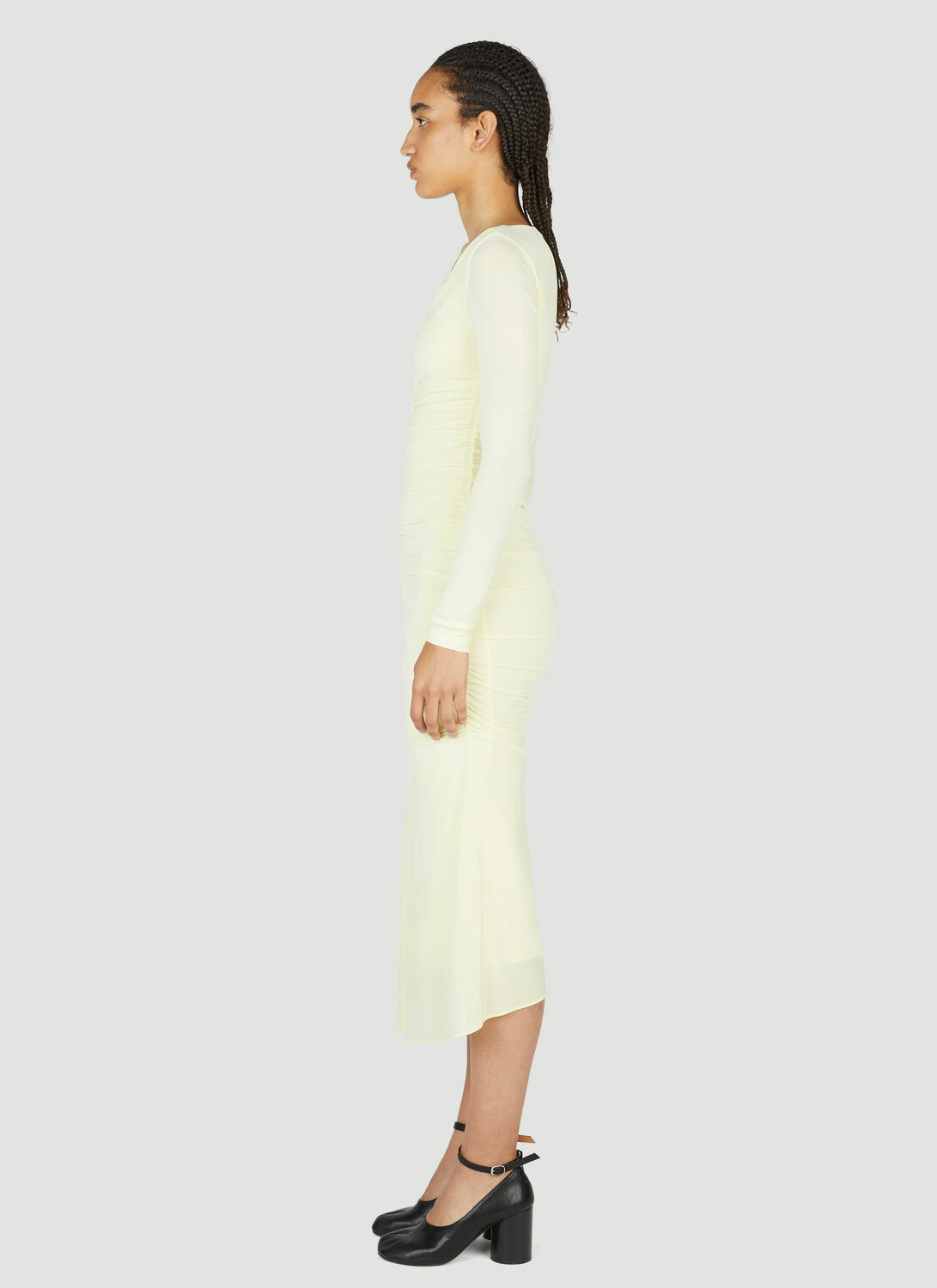 Isabel Marant Laly Ruched Semi-Sheer Dress