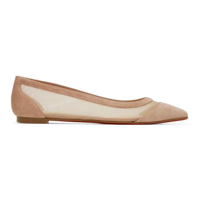 Christian Louboutin Beige Galativi Flats Christian Louboutin