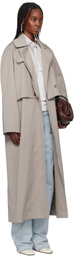 REMAIN Birger Christensen Beige Long Trench Coat