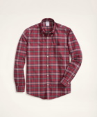 Brooks Brothers Men's Regent Regular-Fit Non-Iron Stretch Twill Tartan Shirt | Red