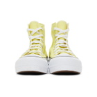 Converse Yellow Color Platform Chuck Taylor All Star High Sneakers