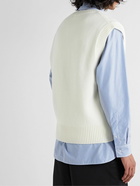 AMI PARIS - Logo-Jacquard Wool Sweater Vest - Neutrals