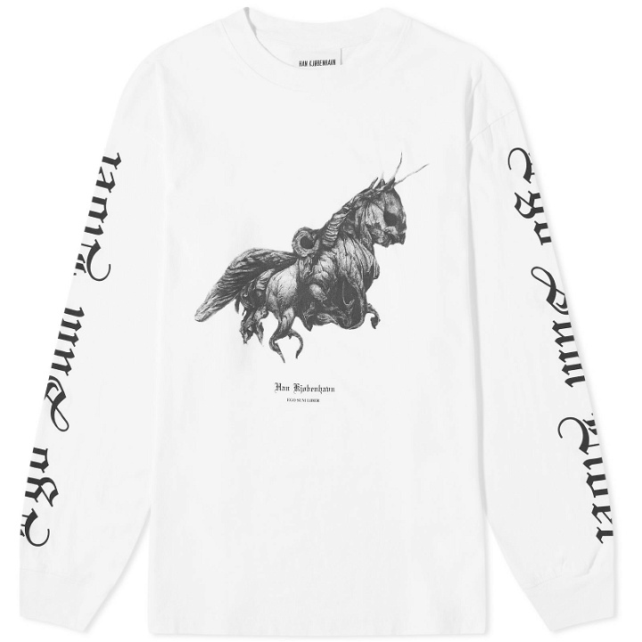 Photo: Han Kjobenhavn Men's Long Sleeve Unicorn Boxy T-Shirt in White
