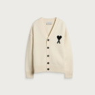 AMI Paris Men's Contrasted ADC Cardigan in Nut/Black