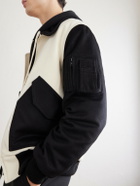 Golden Bear - Two-Tone Leather-Trimmed Wool-Felt Bomber Jacket - Neutrals