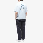 Polar Skate Co. Men's Dual Personality Bowling Shirt in Light Blue/Navy