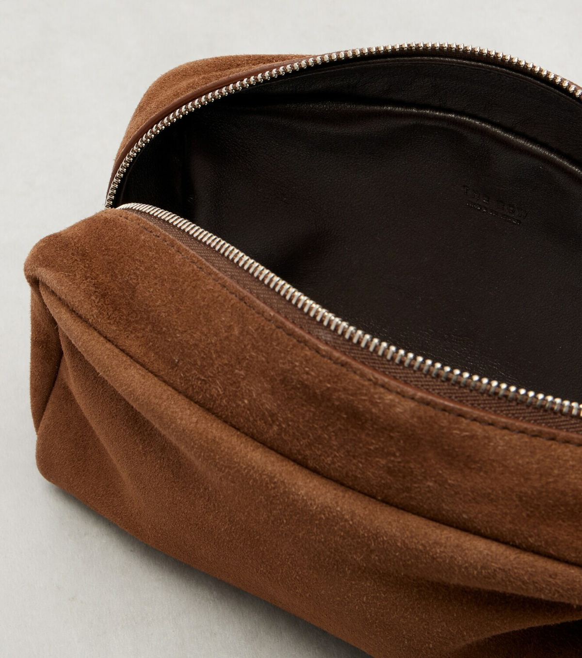 The Row Astra Small suede pouch