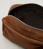 The Row Astra Small suede pouch