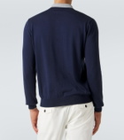 Eleventy Cotton and cashmere polo sweater